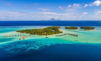 Le Taha'a Luchtfoto met Bora Bora op achtergrond by Ralf van de Veerdonk thumbnail