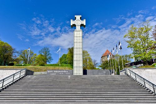 Freedom Square and the Victory Monument in Tallinn – Estonia