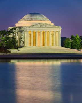 Een avond bij het Thomas Jefferson Memorial van Henk Meijer Photography