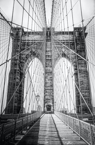 Brooklyn Bridge symmetrie van Loris Photography