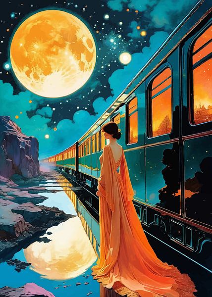 Woman and A Night Train by MIROKKU