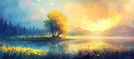 Autumn Landscape | Autumn Landscape with Pond