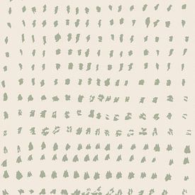 Abstract minimalist art. Delicate pattern in sage on white by Abstract Minimalist Art