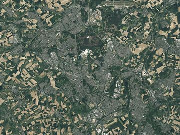 Luchtfoto van Parkstad van Maps Are Art