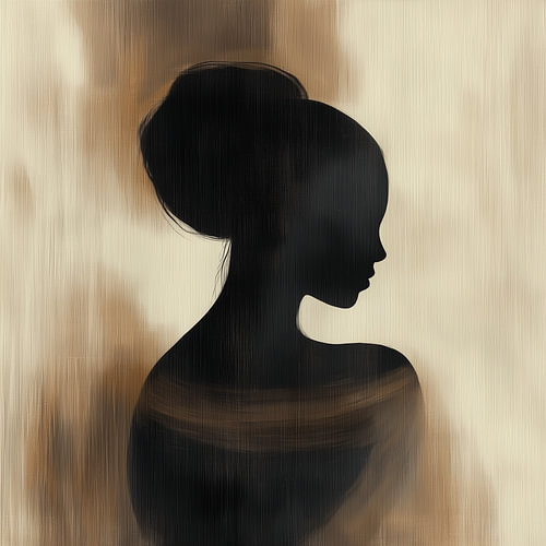 Silhouette of Elegance – a portrait of a woman in profile