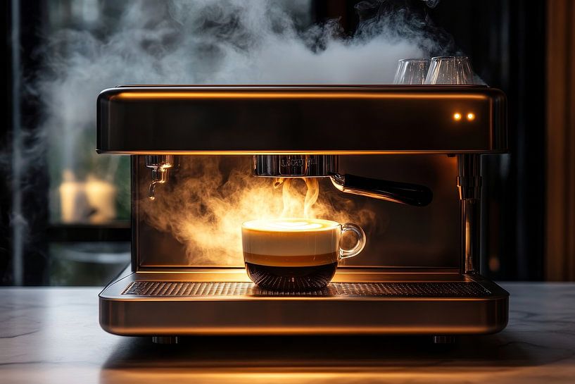 hot cup of coffee or cappuccino by Egon Zitter