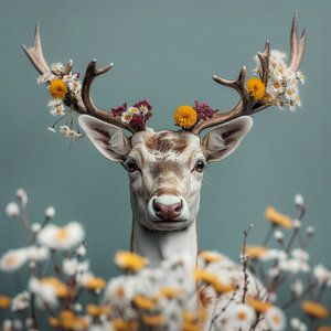 Voorjaarshert met Bloemenkrans