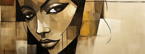 Geometrische Erdtöne | Geometrisches Portrait