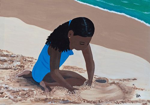 Girl at the beach by Ilia Berends
