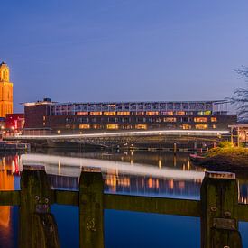 Evening photography Skyline Hanseatic City of Zwolle with the Perperbus by Martin Bredewold
