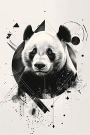 Abstract Panda - Modern animal portrait
