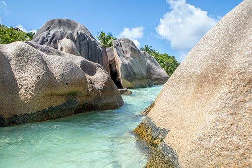 Seychellen: Droomstrand Anse Source d'Argent (La Digue)