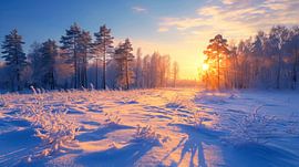 Dawn among the Spruces