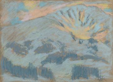 Winter in de Hoge Tatra (1927) van Zoltán Palugyay van Peter Balan
