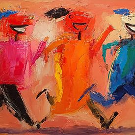 Fröhliche Menschen | Happy Feet von ARTEO Gemälde