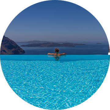 Santorini Infinity Pool I van Erwin Blekkenhorst