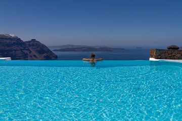 Santorini Infinity Pool I by Erwin Blekkenhorst
