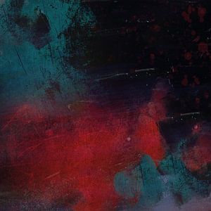 Abstrakt in Rot und Blau