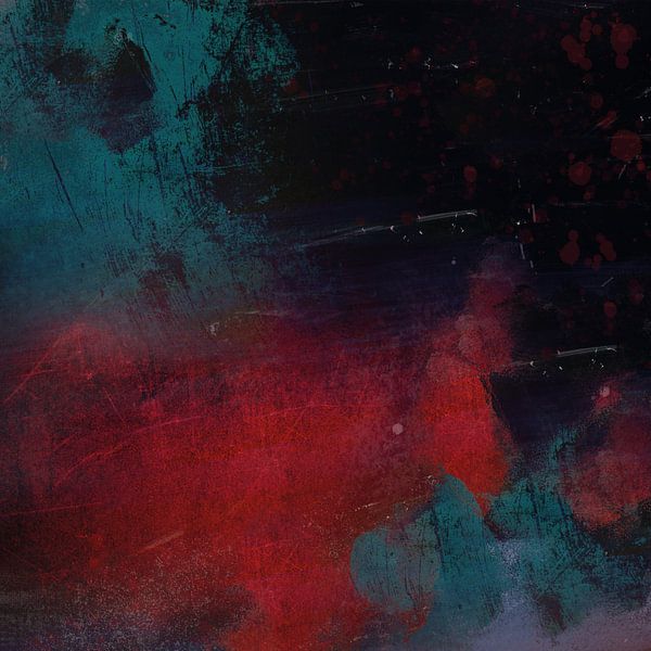 Abstract in red and blue by Studio Allee