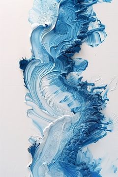 Golvende Blauw: Abstracte Stromen van Color Square