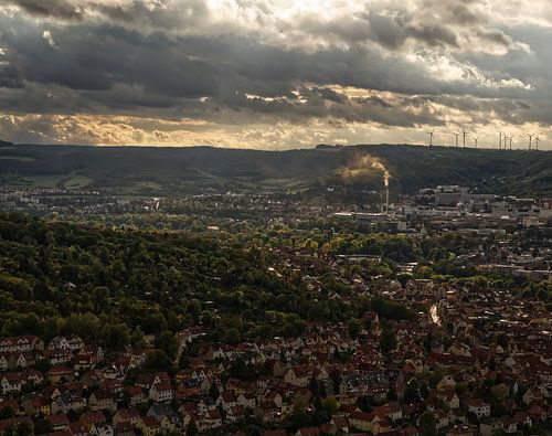 Blick auf Jenas Landschaft im Herbst