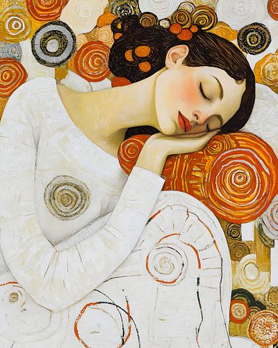 Femme colorée endormie