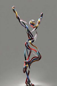 Pose de la danseuse au ruban