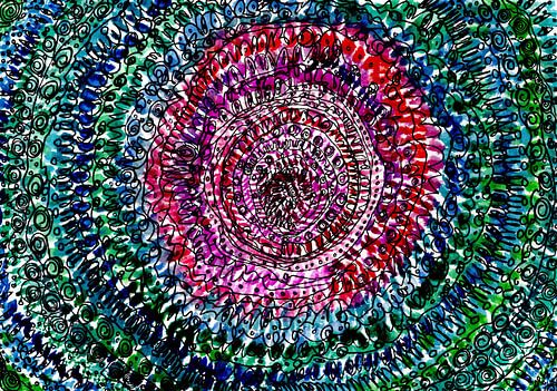 Ein glücklicher, blühender Fluss