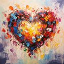 Abstract Love Canvas: Heart Artwork by Surreal Media thumbnail