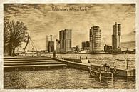 Carte postale d'époque: Quay Ouest à Rotterdam par Frans Blok Aperçu