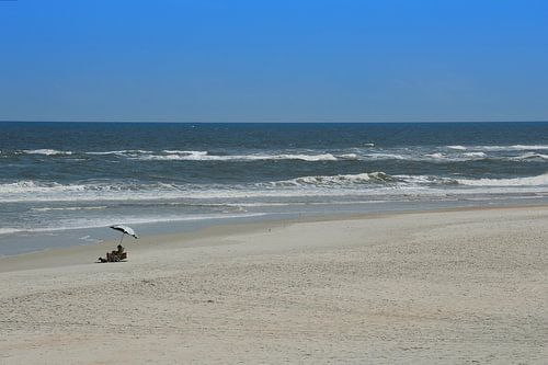 Eenzaam op het strand