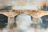 Abstracte brug met waterreflectie van Art & Soul Creations thumbnail