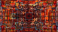 3d render illustratie fantasie van een fractal met rasters