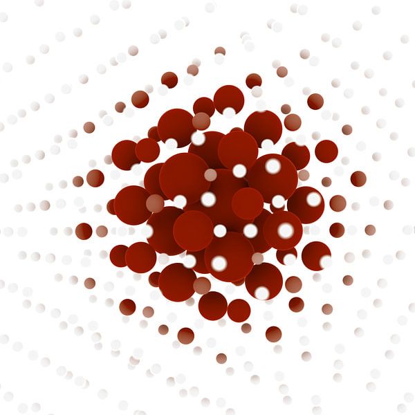 Spherical matrix red by Jörg Hausmann