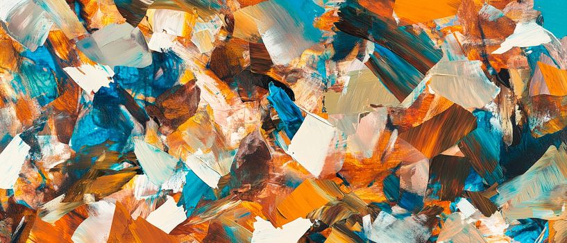 Farbige Abstraktion mit Strukturspiel von Poster Art Shop