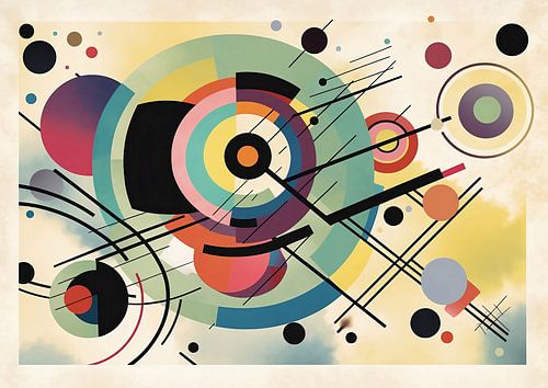 Geometrisch abstract cirkels en lijnen