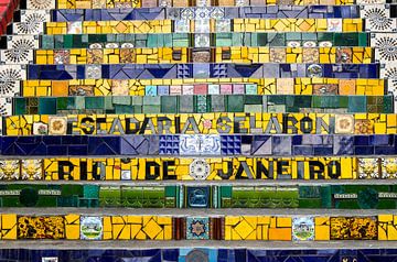 Treppe von Selaron im Künstlerviertel Santa Teresa in Rio de Janeiro Brasilieni