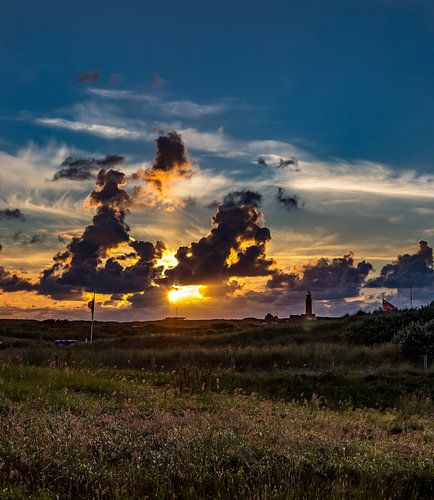 Vuurtoren Eierland Zonsondergang Texel