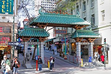 San Francisco - Dragon Gate in Chinatown van t.ART