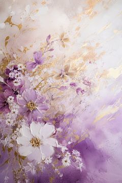 Flowers Rococo Painting by Preet Lambon