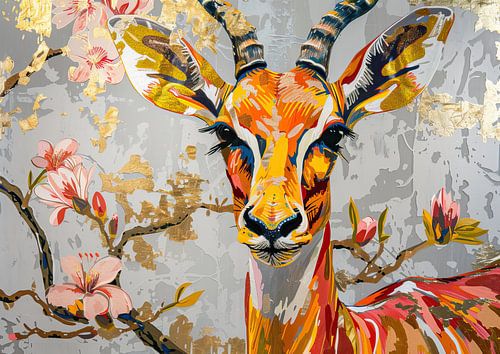 Peinture de la girafe colorée