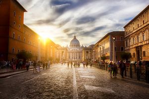 Zonsondergang in Rome van Eus Driessen