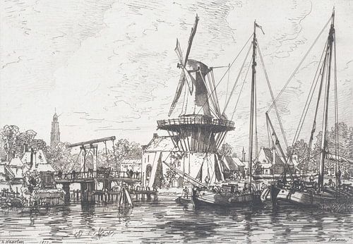 Gezicht op Haarlem, Maxime François Antoine Lalanne