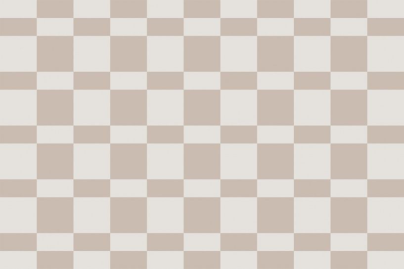 Schachbrettmuster. Moderne abstrakte minimalistische geometrische Formen in Beige und Weiß 15 von Dina Dankers