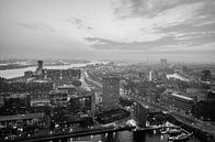Uitzicht over de Rotterdamse haven (zwart-wit) von Bliek Fotografie Miniaturansicht