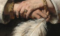 Plume d'autruche, Rembrandt van Rijn par Details of the Masters Aperçu