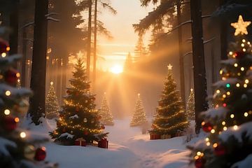 Ambiance de fête dans la forêt