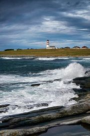 Alnes during a storm, Godøy, Norway by qtx