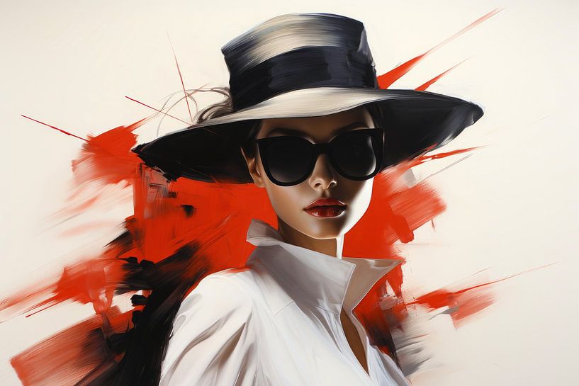 Fashion Model Schilderij van Preet Lambon