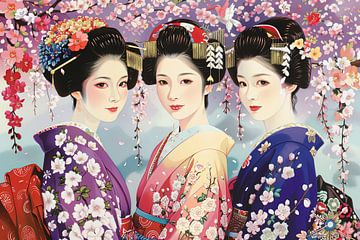 Japanse Geisha's van Egon Zitter